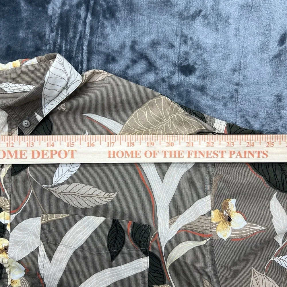 Vintage Ralph Lauren Chaps 90's Hawaiian Button Up Men's XL Floral‎ 100% Cotton